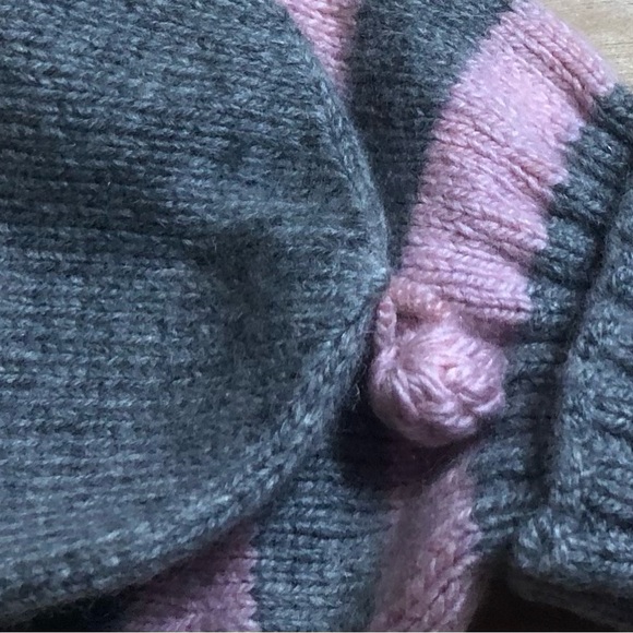 NWT J Crew Wool Cashmere Fingerless Gloves Gray Pink Outwear Womens One Size. - Picture 6 of 7
